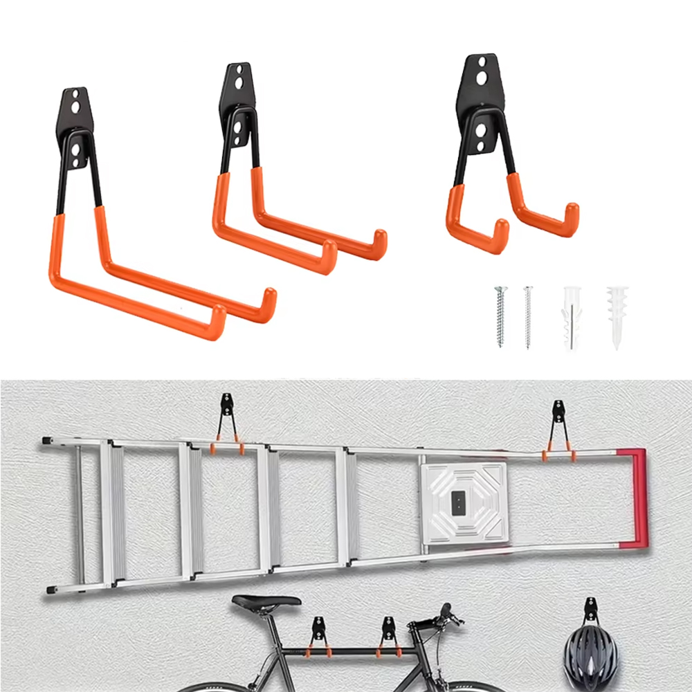 Gardening Tools Holder - خطاف معدني متين للتعليق على الحائط،