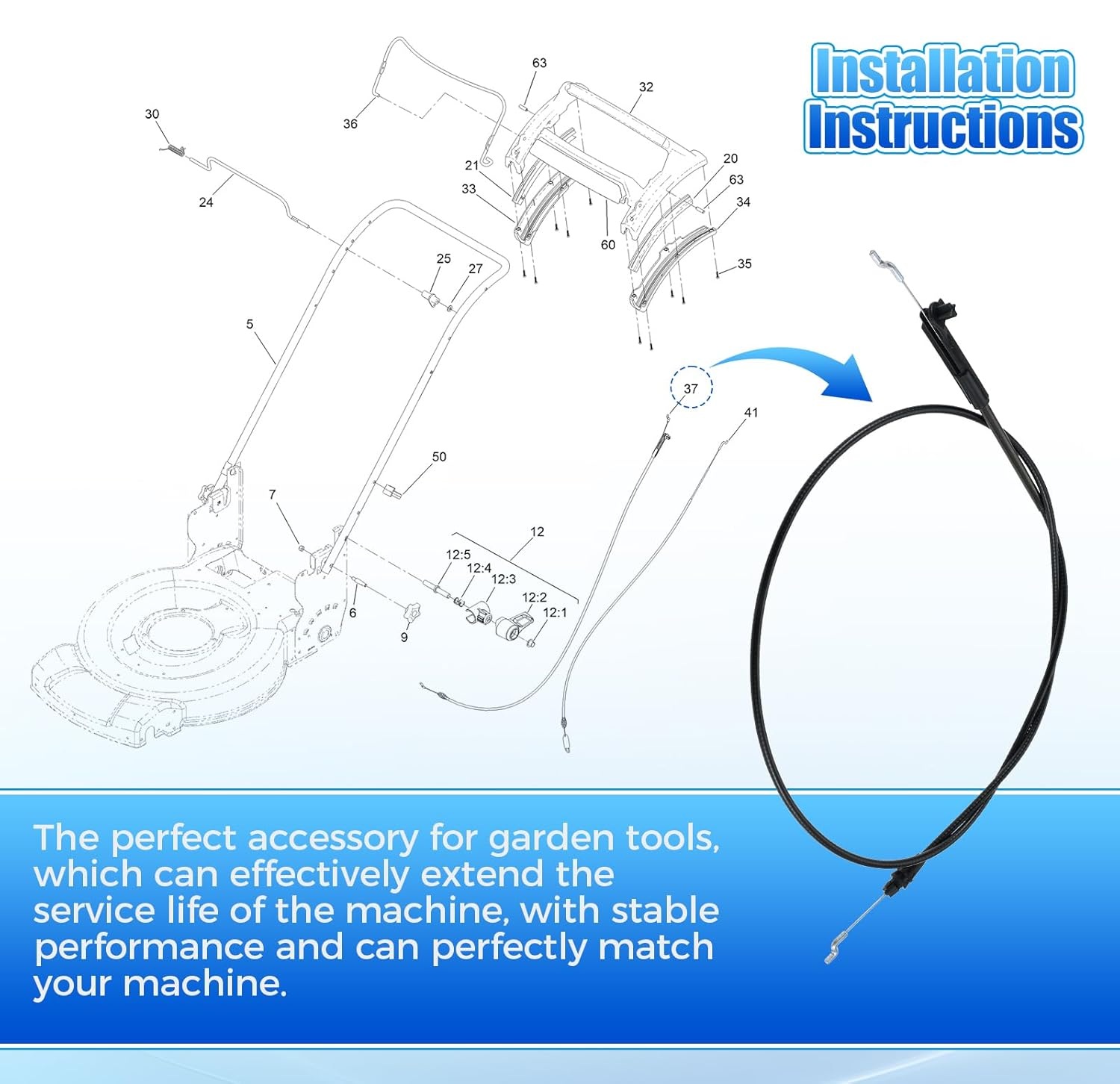 كابل فرامل PP B&S رقم 139-6594 - مراجعة Gardening Tools B&M وسعره