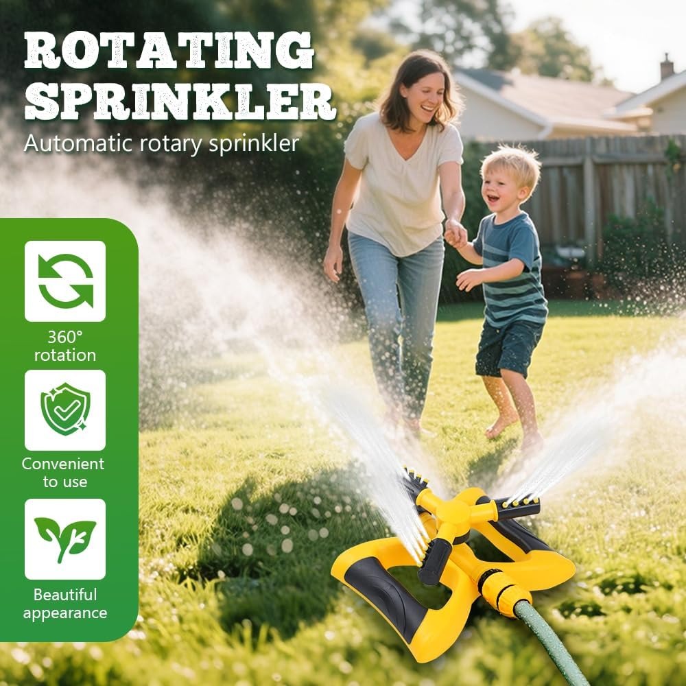 رشاش مياه دوار أوتوماتيكي 360  - مراجعة Gardening Yard Tools وسعره