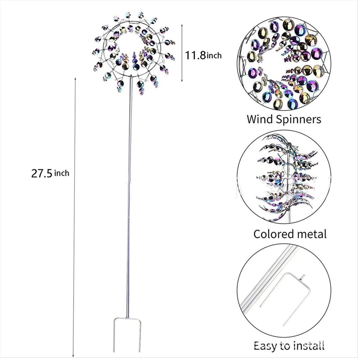 KSOL دوّارة رياح معدنية سحرية، - مراجعة Gardening Tools B&M وسعره